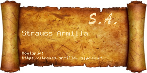 Strauss Armilla névjegykártya